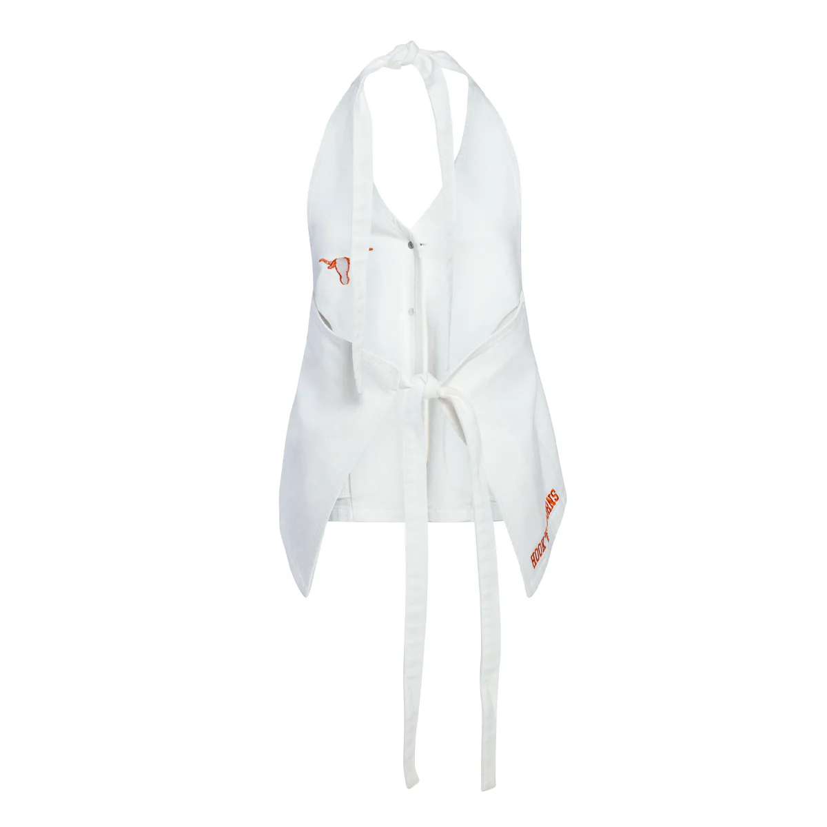 Hype And Vice Texas Longhorns Halter Button-Up Vest Top - Image 3