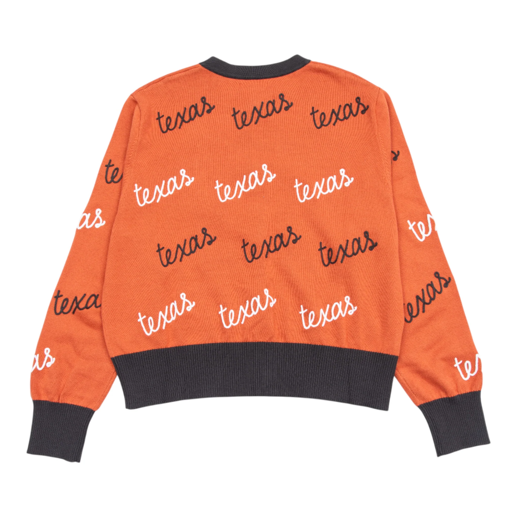 Stewart Simmons Texas Longhorns Angled Rope Embroidery Cardigan - Image 4