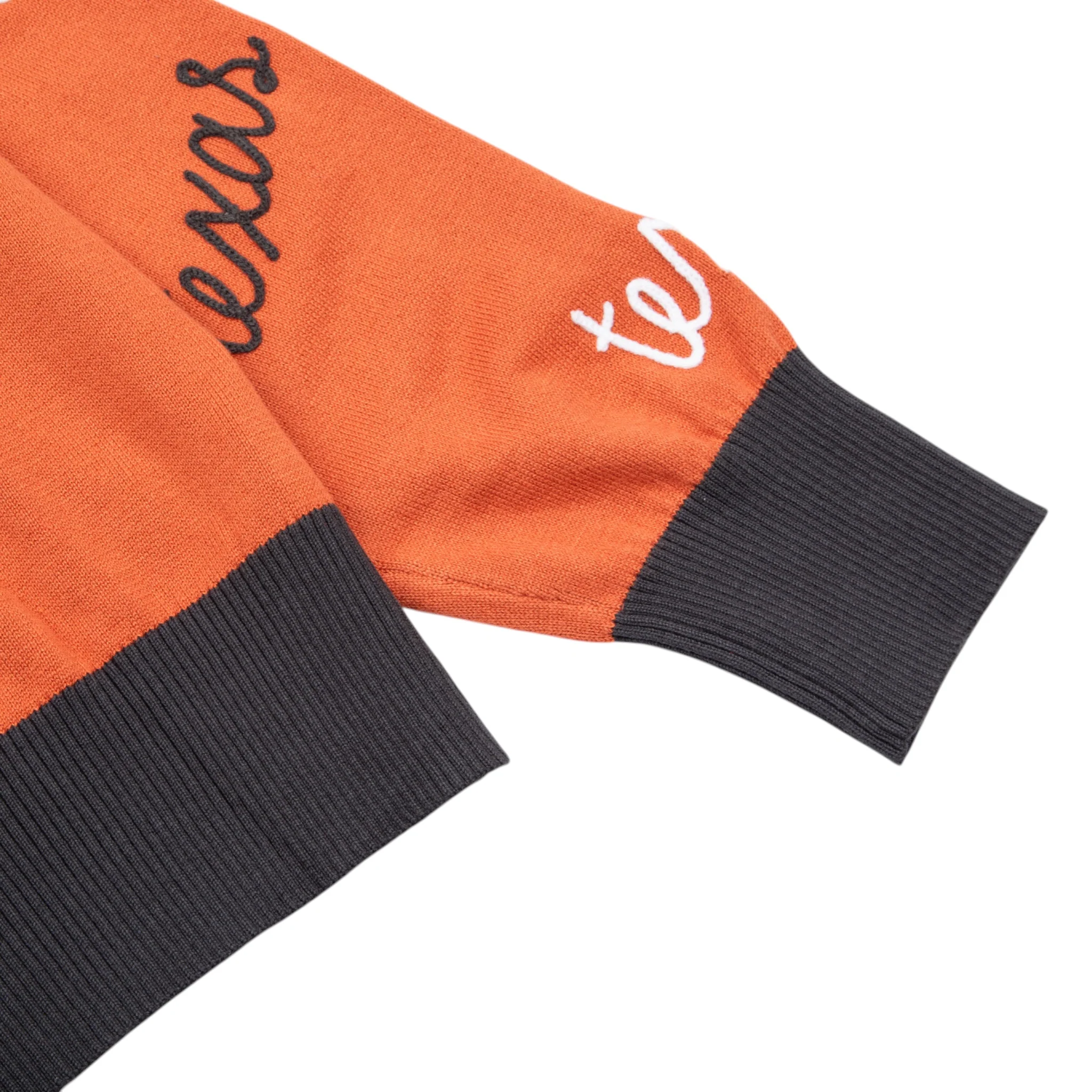 Stewart Simmons Texas Longhorns Angled Rope Embroidery Cardigan - Image 5