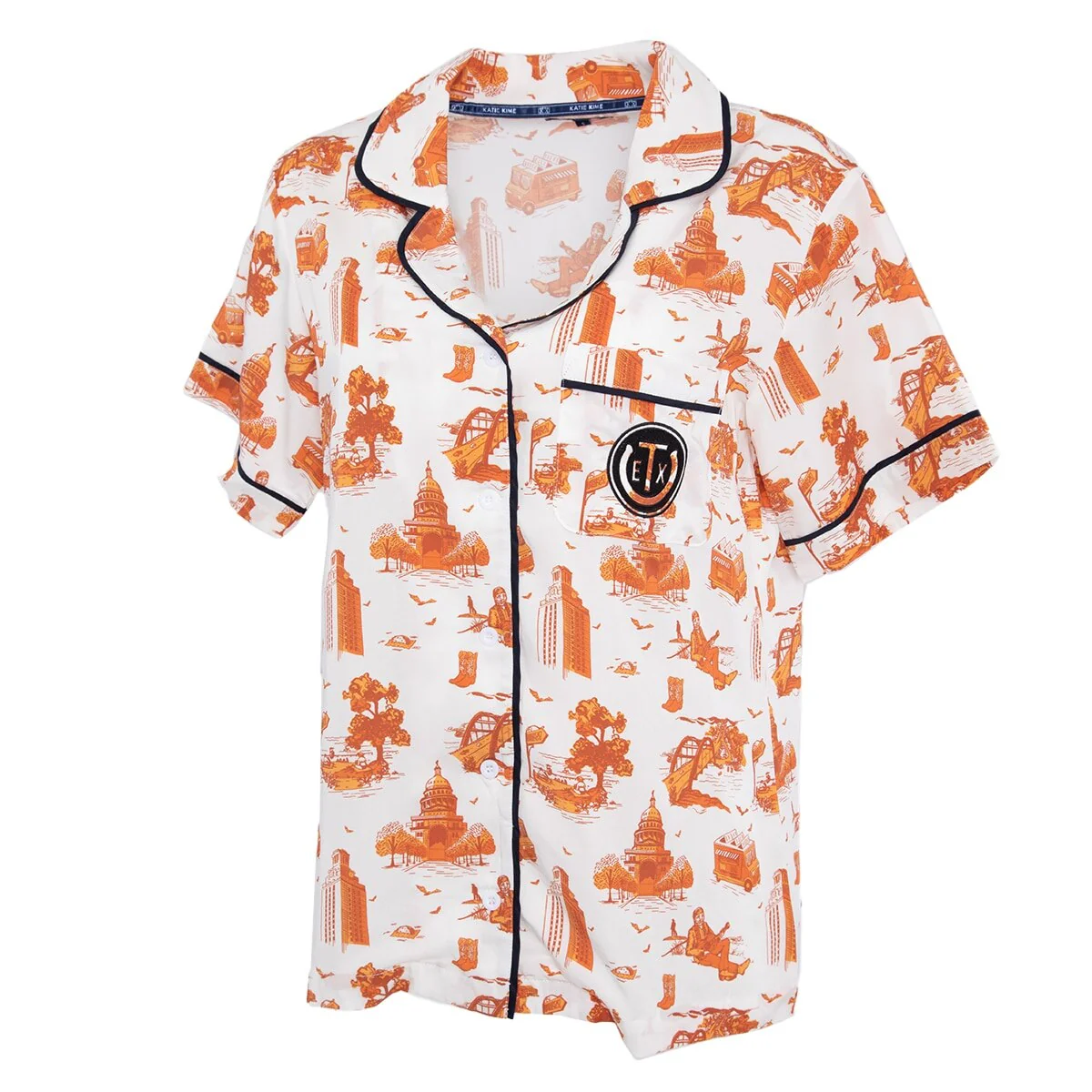 Texas Exes Katie Kime Austin Toile Pajama Set - Image 3